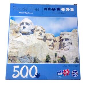 2/$20 NEW SURE LOX Puzzle 500 Piece Mount Rushmore Toy Jigsaw Puzzle 19"x13"